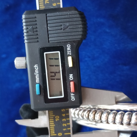 Sterling Silver Twisted Coil Cuff Bracelet Stamped Sterling - Picture 12 of 14